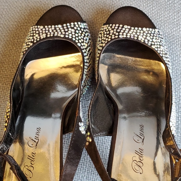 Bella Luna Rhinestone Slingbacks - Picture 3 of 4